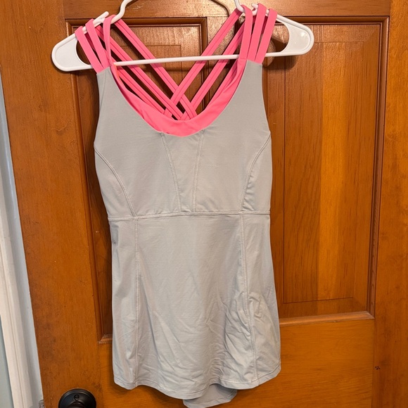 lululemon athletica Tops - Lululemon Athletica Gray and Pink Tank Top